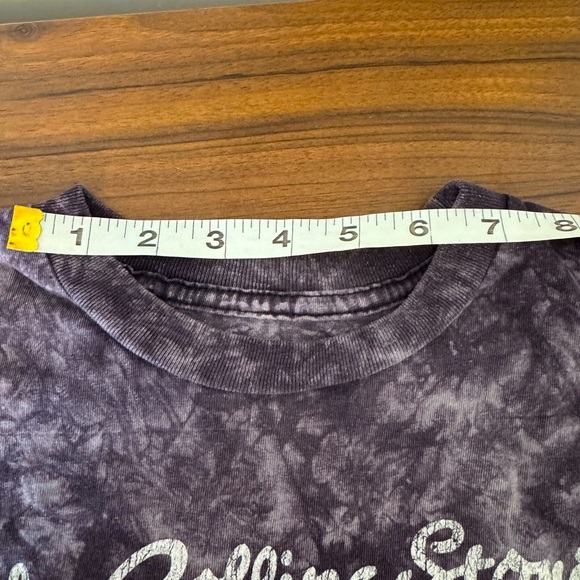 Rolling Stones Purple Tie Dye Band Sleeve Tee 100% Cotton Size SM - Picture 8 of 9